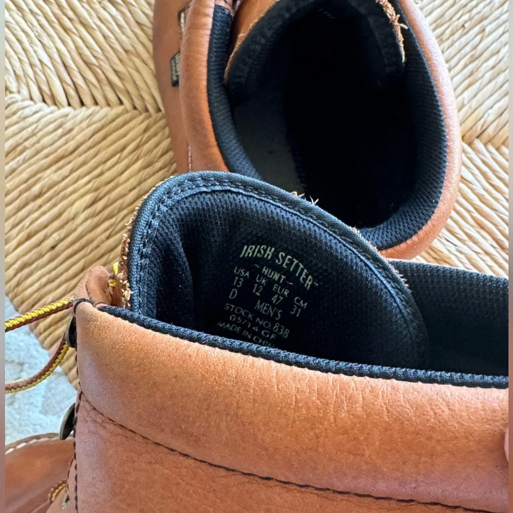 Red Wing Irish Setter Wingshooter Waterproof Brown Leather Boots Men’s Size 13 D